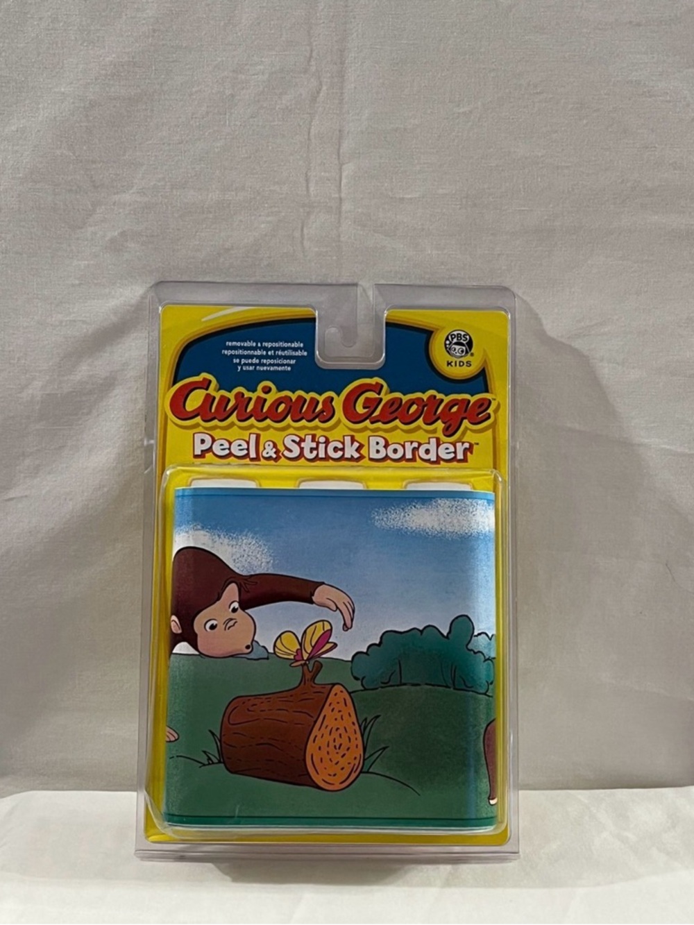 Curious George Peel & Stick Border - Yellow Packaging with Multicolor Design